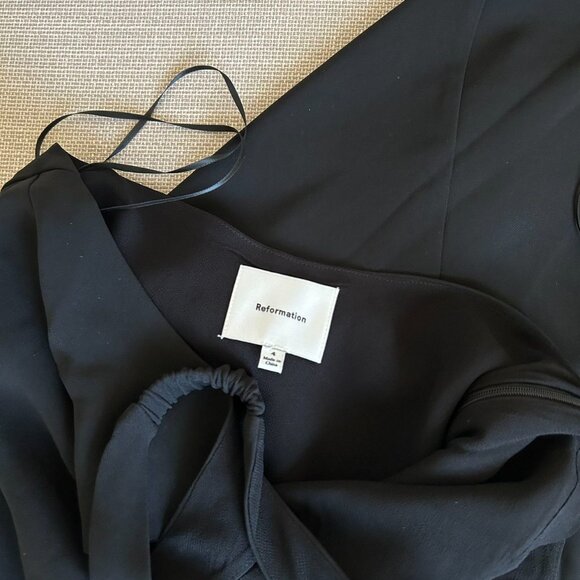 Reformation Cassiopeia Maxi Dress Sz4 Black - Picture 7 of 8